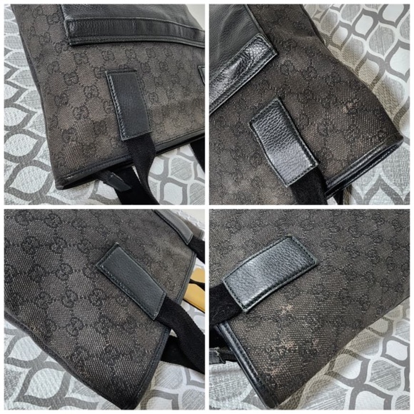 Authentic Gucci GG Canvas Tote Bag Black & Grey - Picture 8 of 15